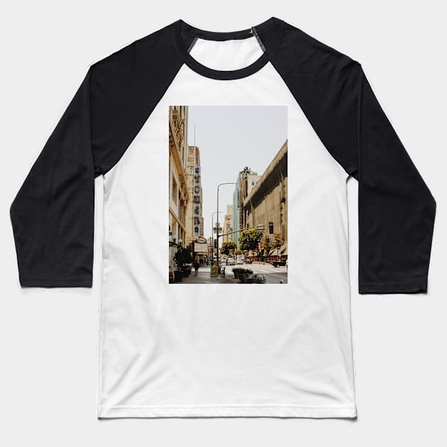 Downtown LA II Baseball T-Shirt by hraunphoto